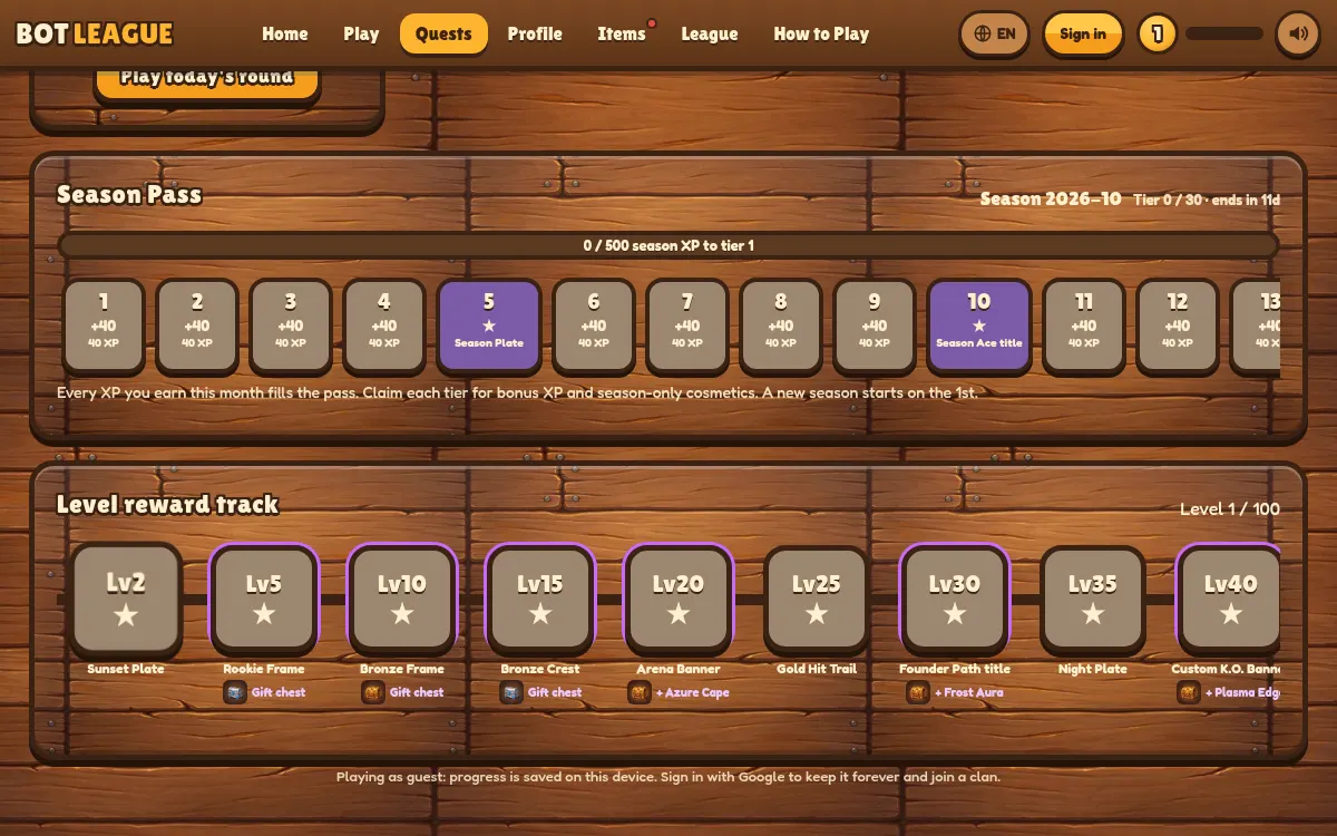 Reward track